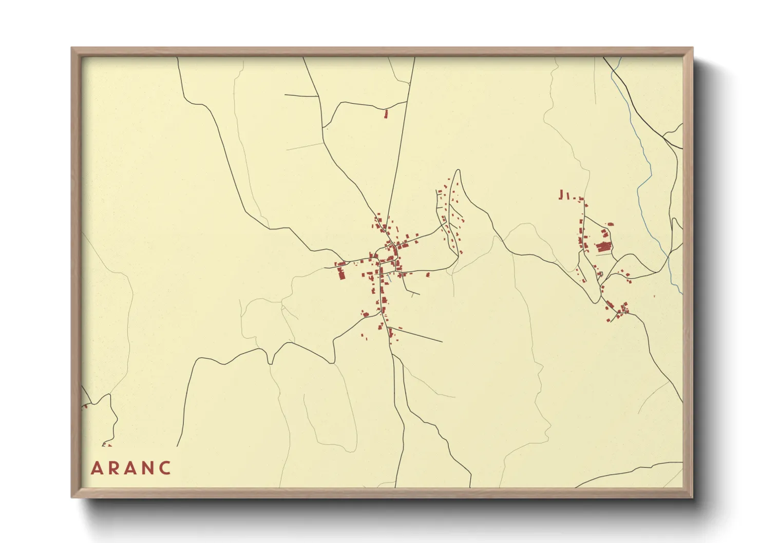 Une affiche de carte sur Aranc