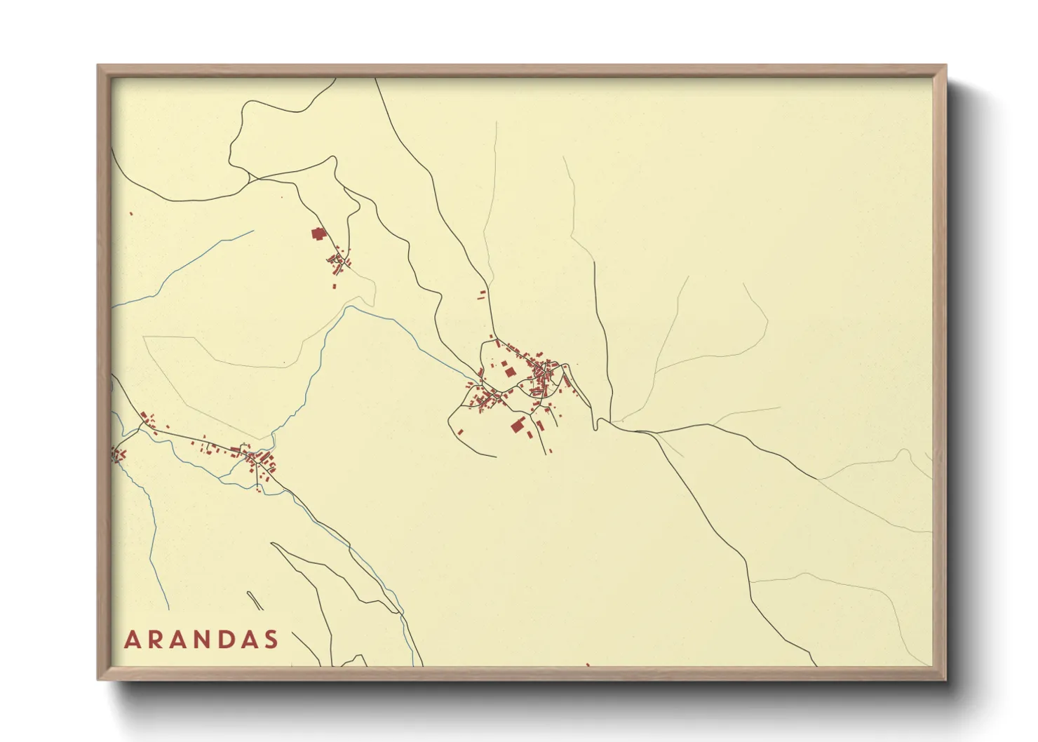 Une affiche de carte sur Arandas