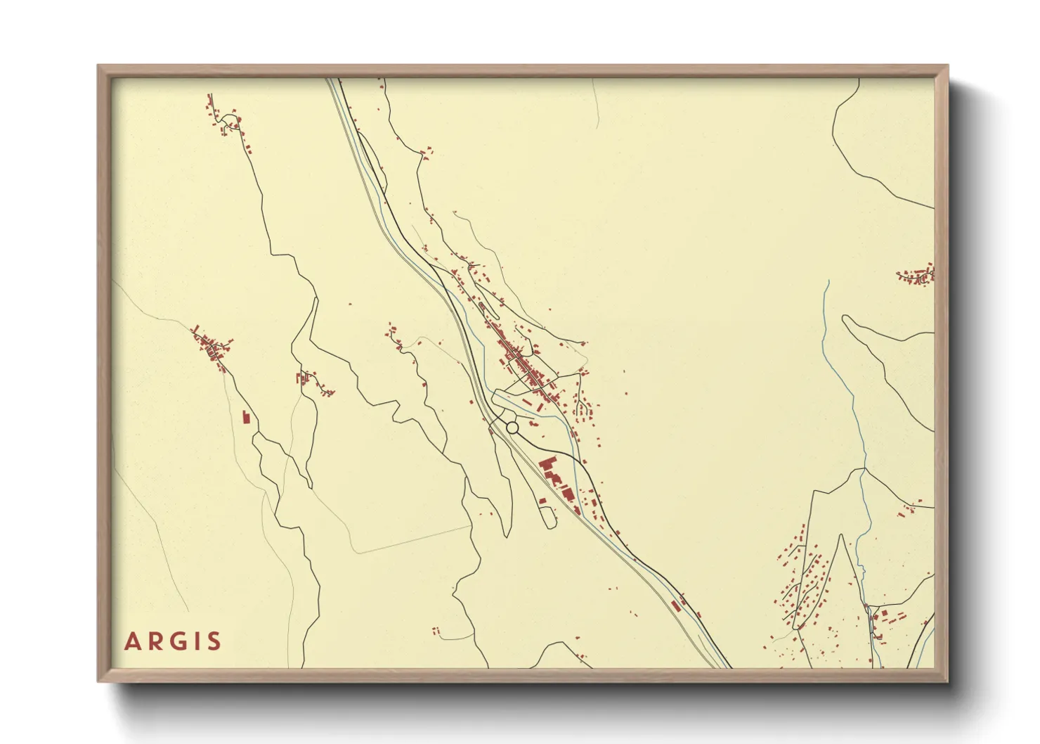 Une affiche de carte sur Argis