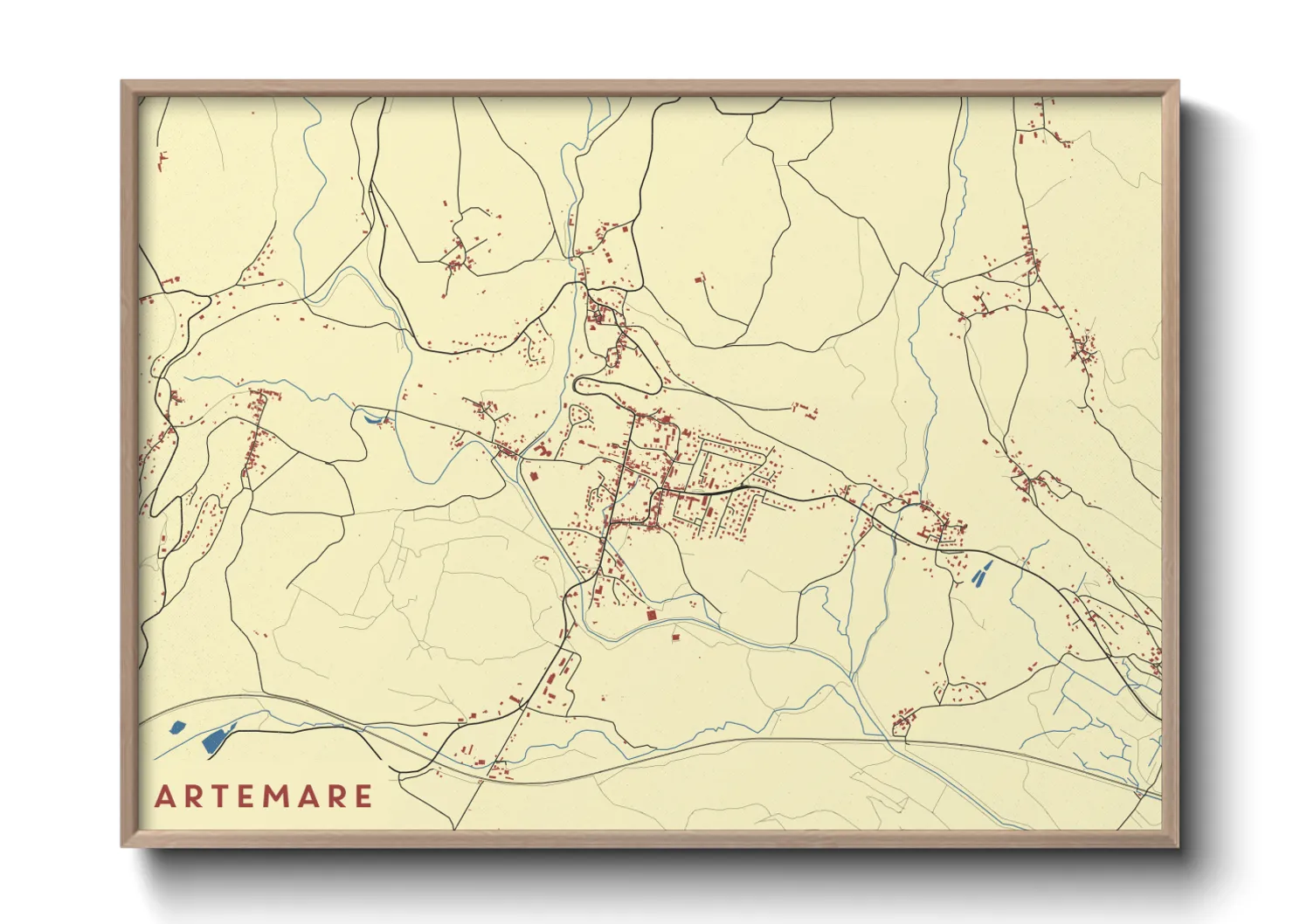 Une affiche de carte sur Artemare