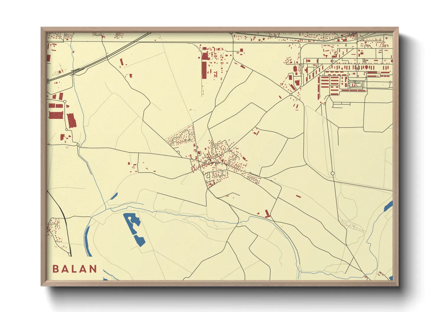 Une affiche de carte sur Balan