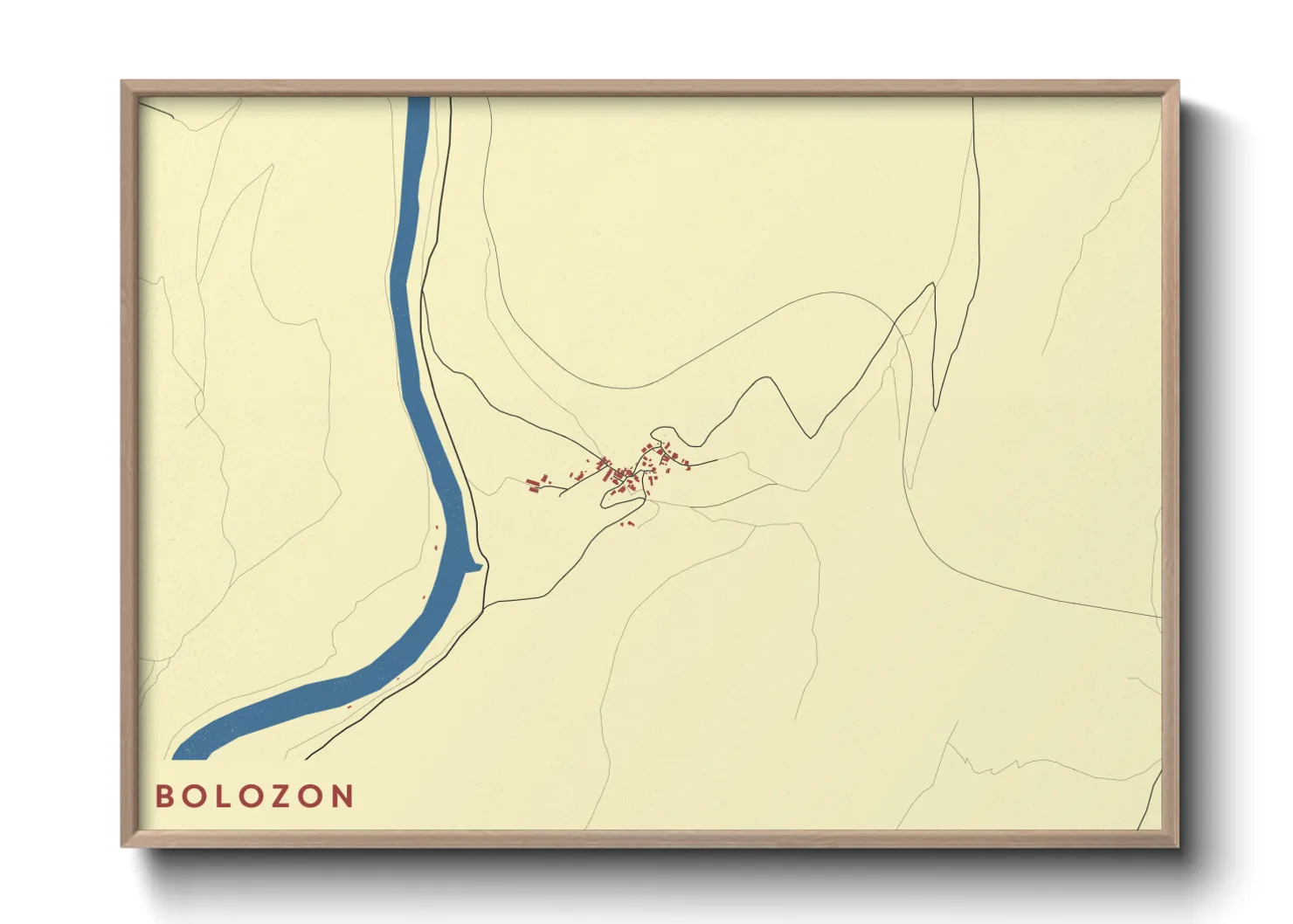 Une affiche de carte sur Bolozon