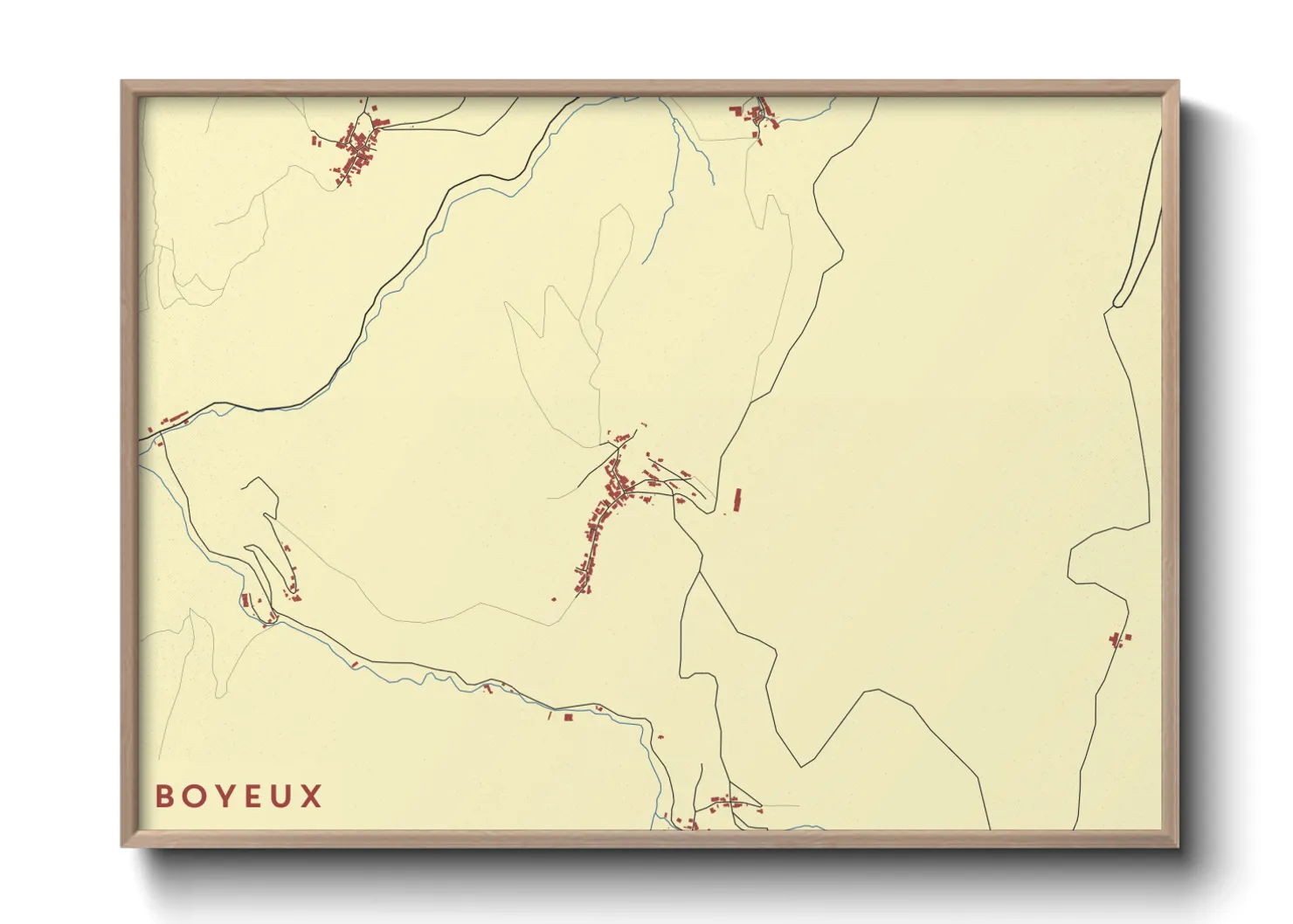 Une affiche de carte sur Boyeux