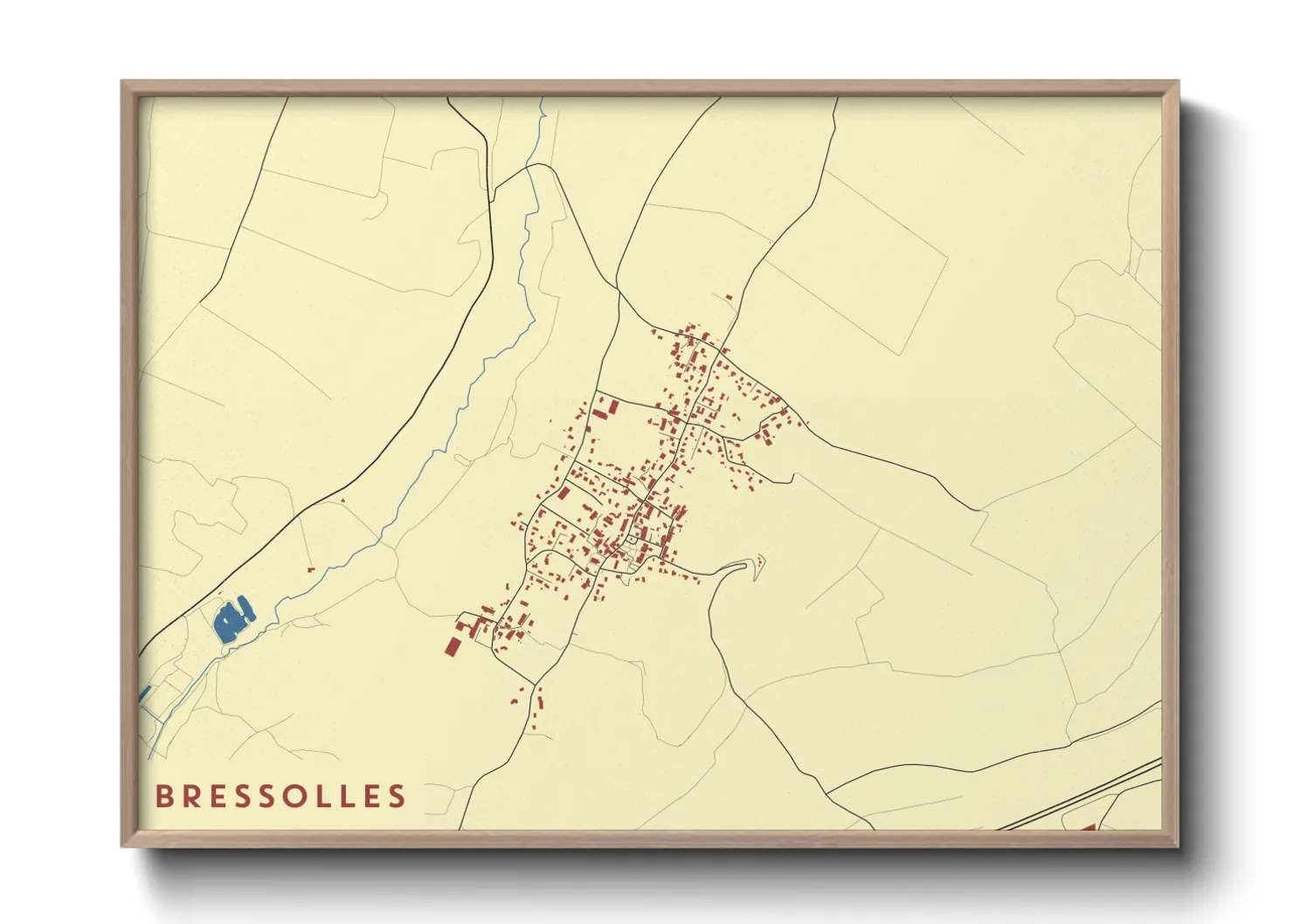 Une affiche de carte sur Bressolles