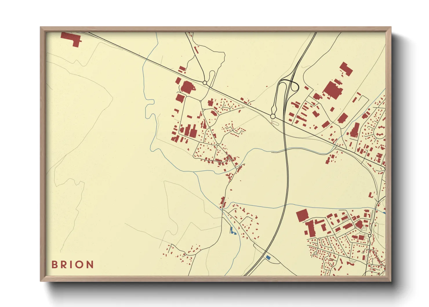 Une affiche de carte sur Brion