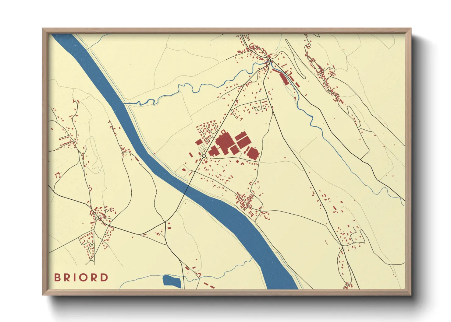 Une affiche de carte sur Briord