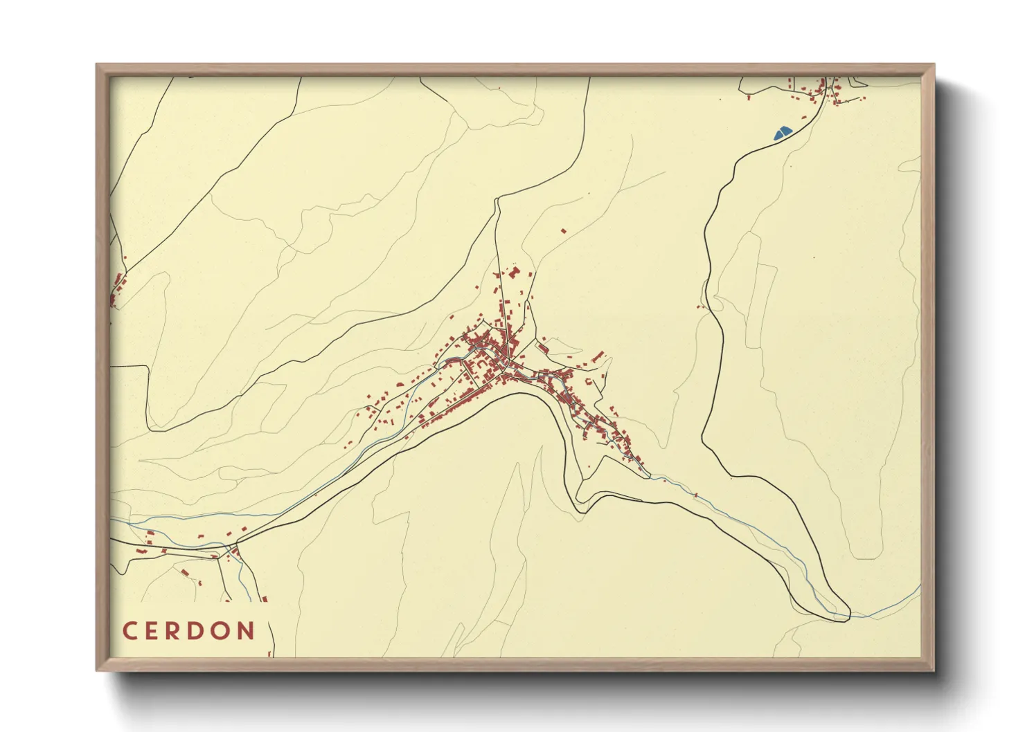 Une affiche de carte sur Cerdon