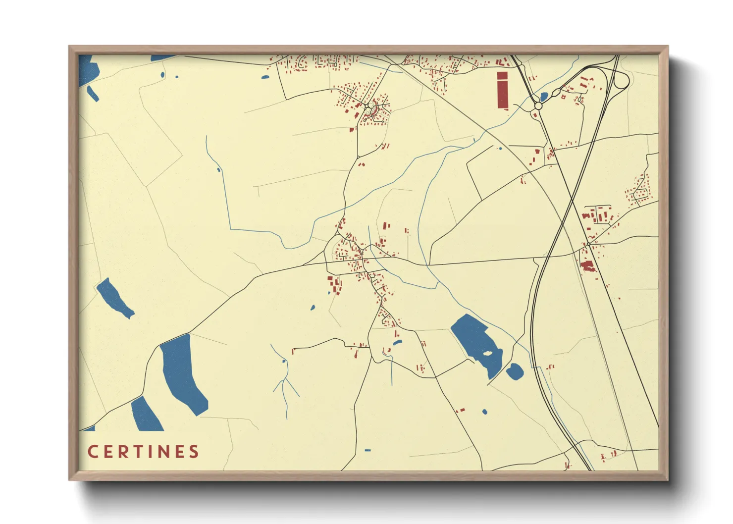 Une affiche de carte sur Certines