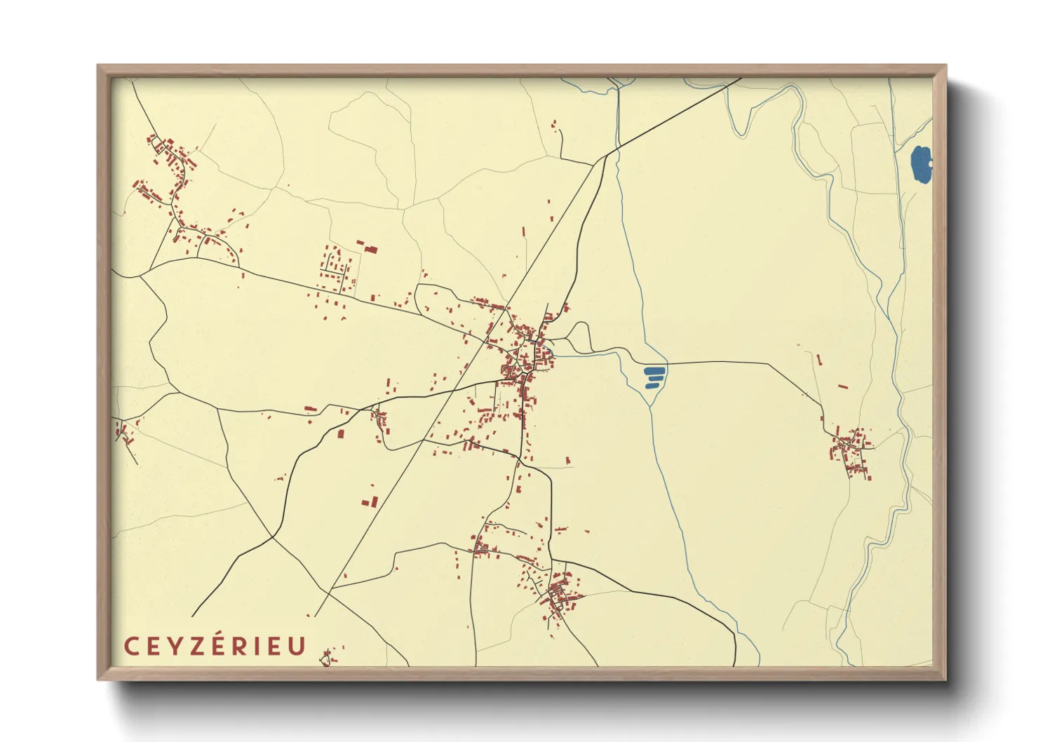 Une affiche de carte sur Ceyzérieu