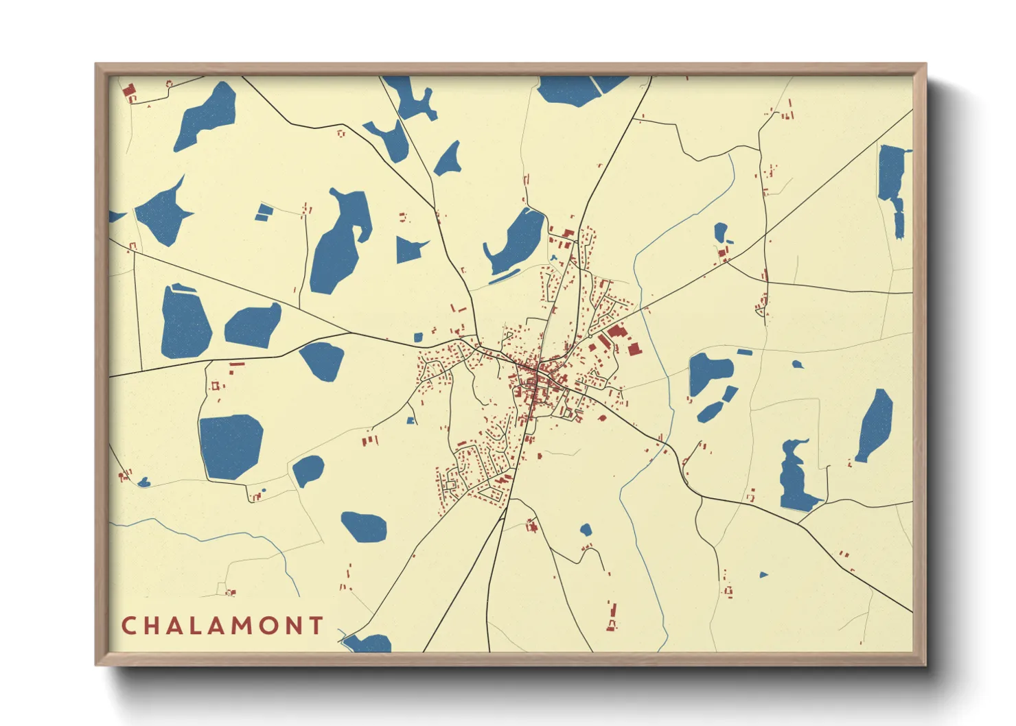 Une affiche de carte sur Chalamont