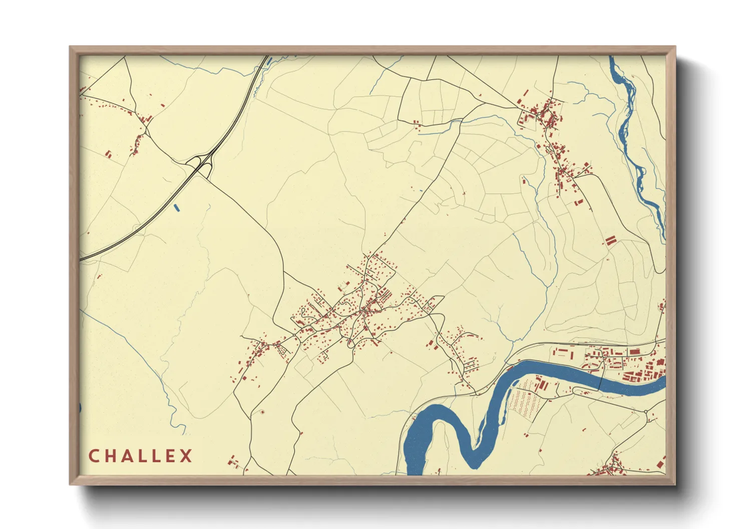 Une affiche de carte sur Challex
