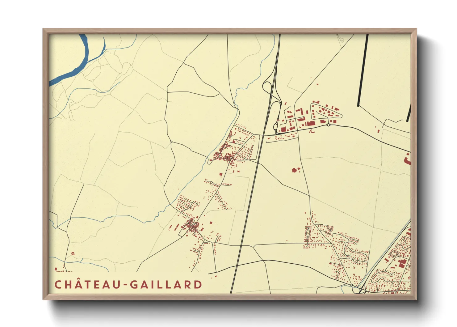 Une affiche de carte sur Château-Gaillard