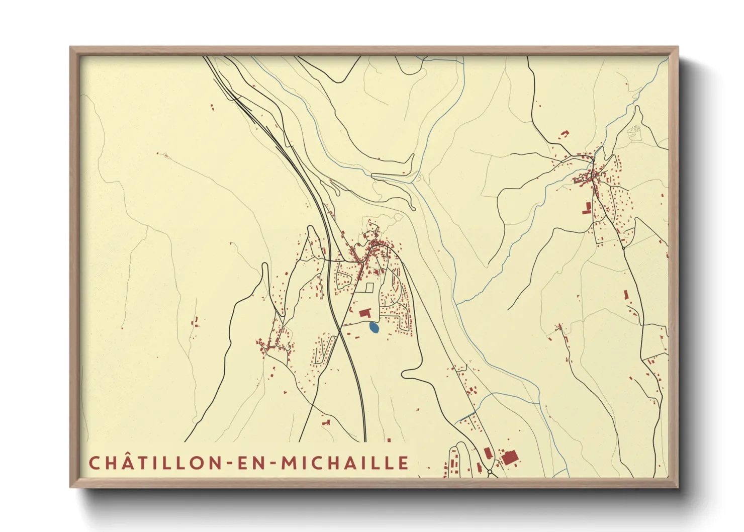 Une affiche de carte sur Châtillon-en-Michaille