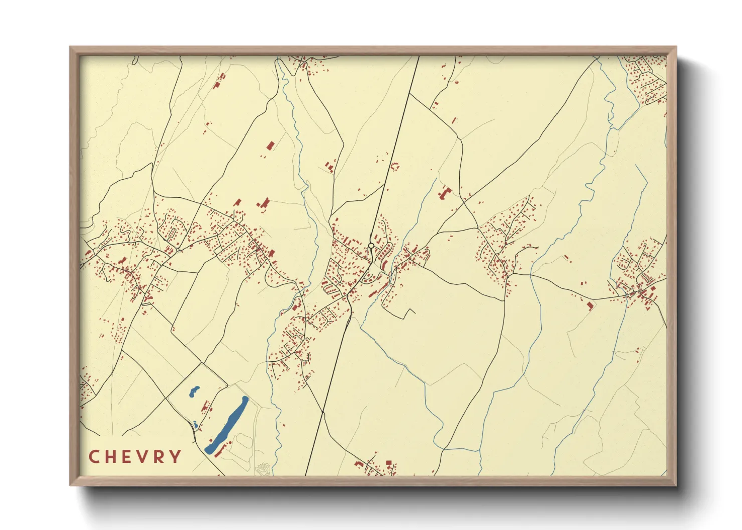 Une affiche de carte sur Chevry