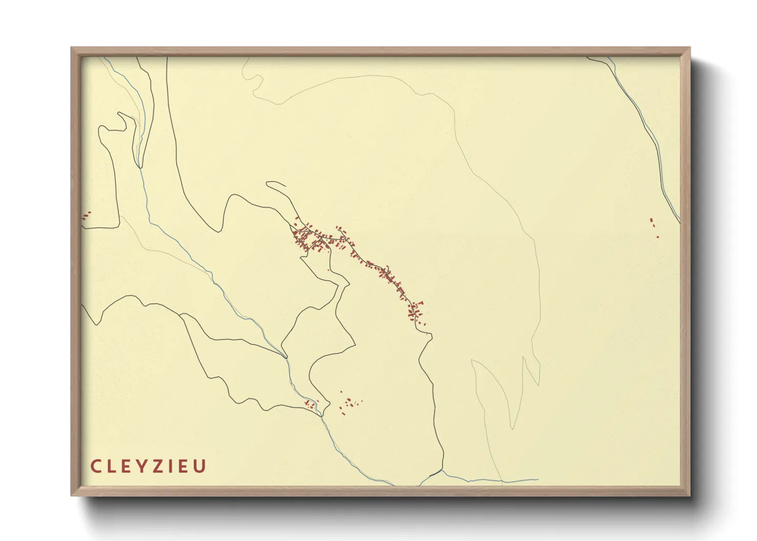 Une affiche de carte sur Cleyzieu