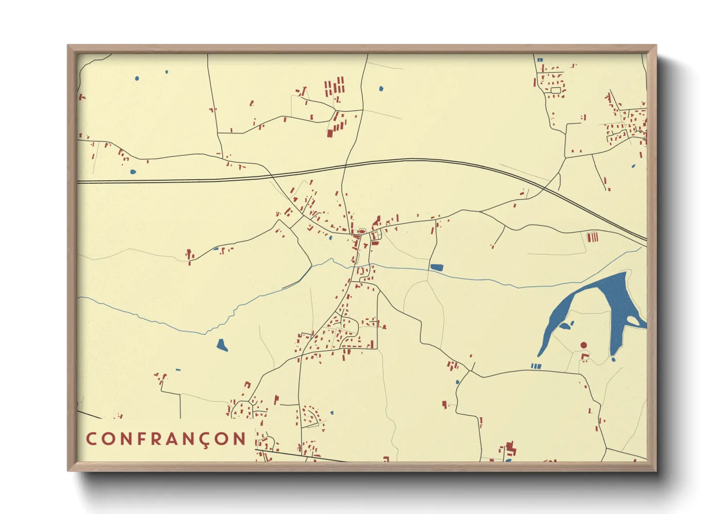 Une affiche de carte sur Confrançon