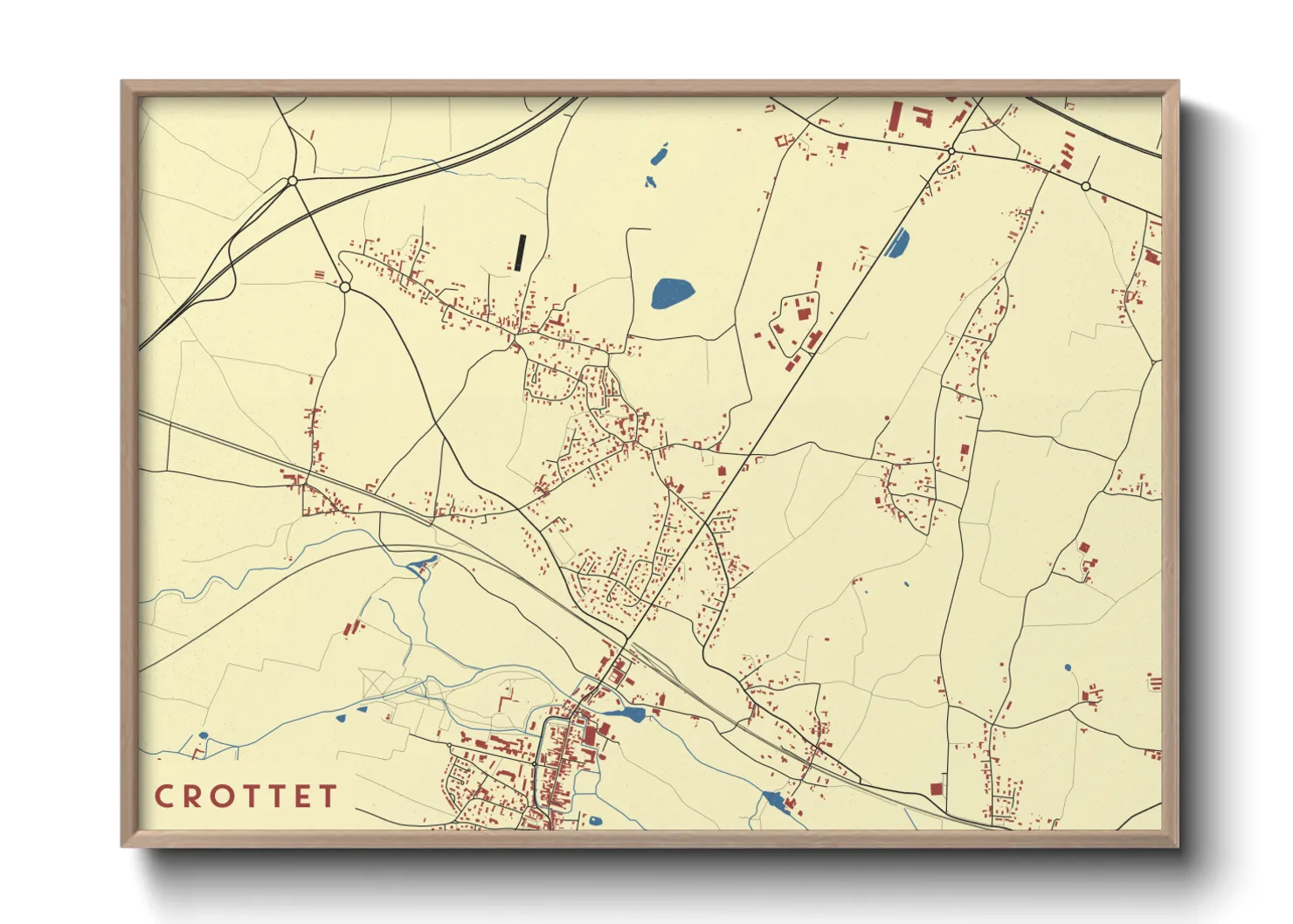 Une affiche de carte sur Crottet