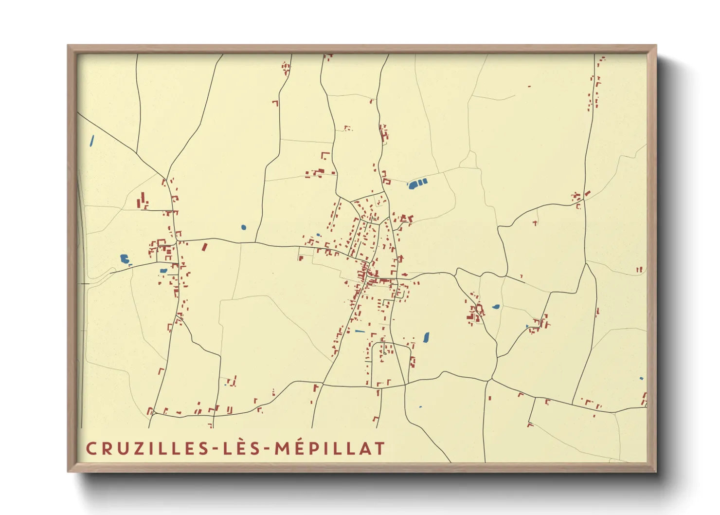 Une affiche de carte sur Cruzilles-lès-Mépillat