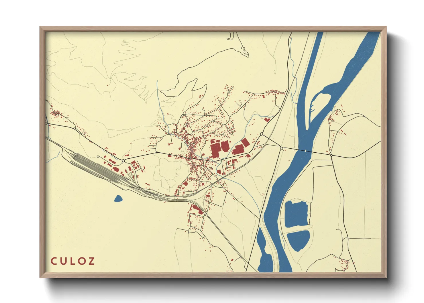 Une affiche de carte sur Culoz