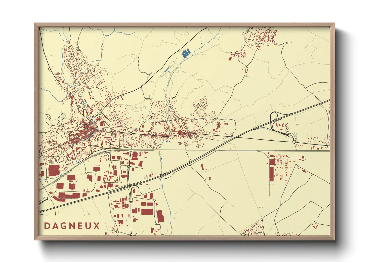 Une affiche de carte sur Dagneux