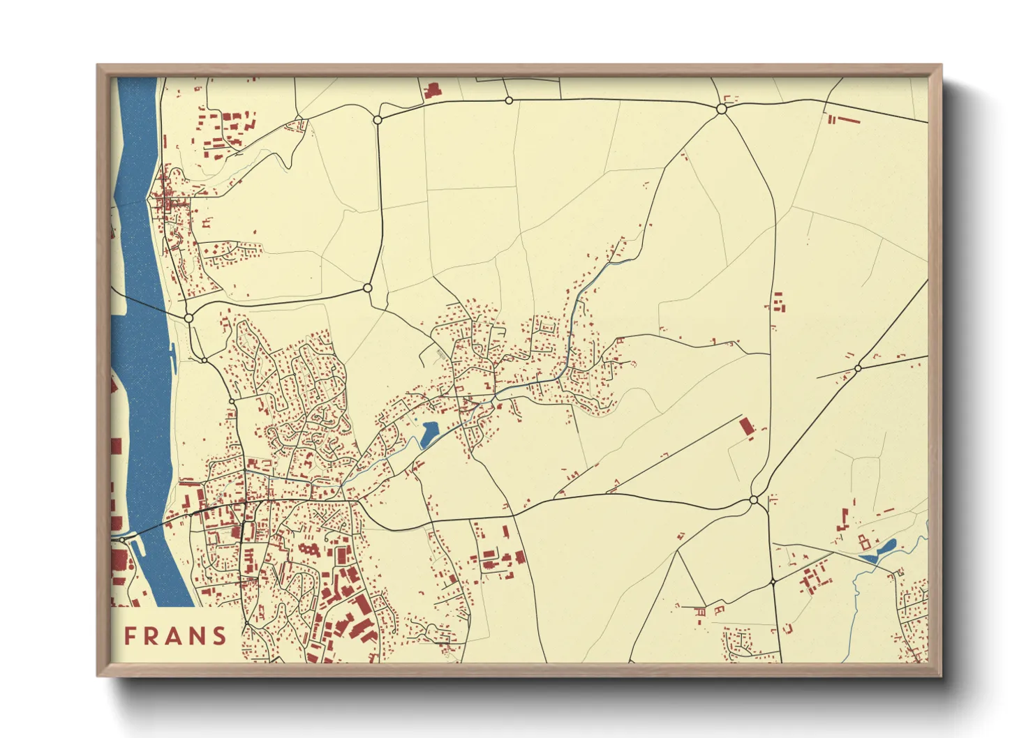 Une affiche de carte sur Frans