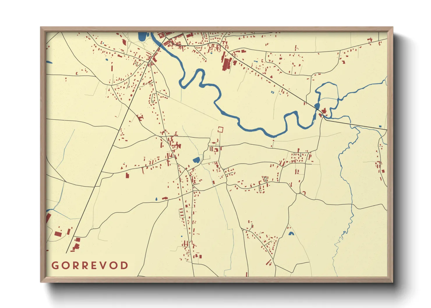 Une affiche de carte sur Gorrevod