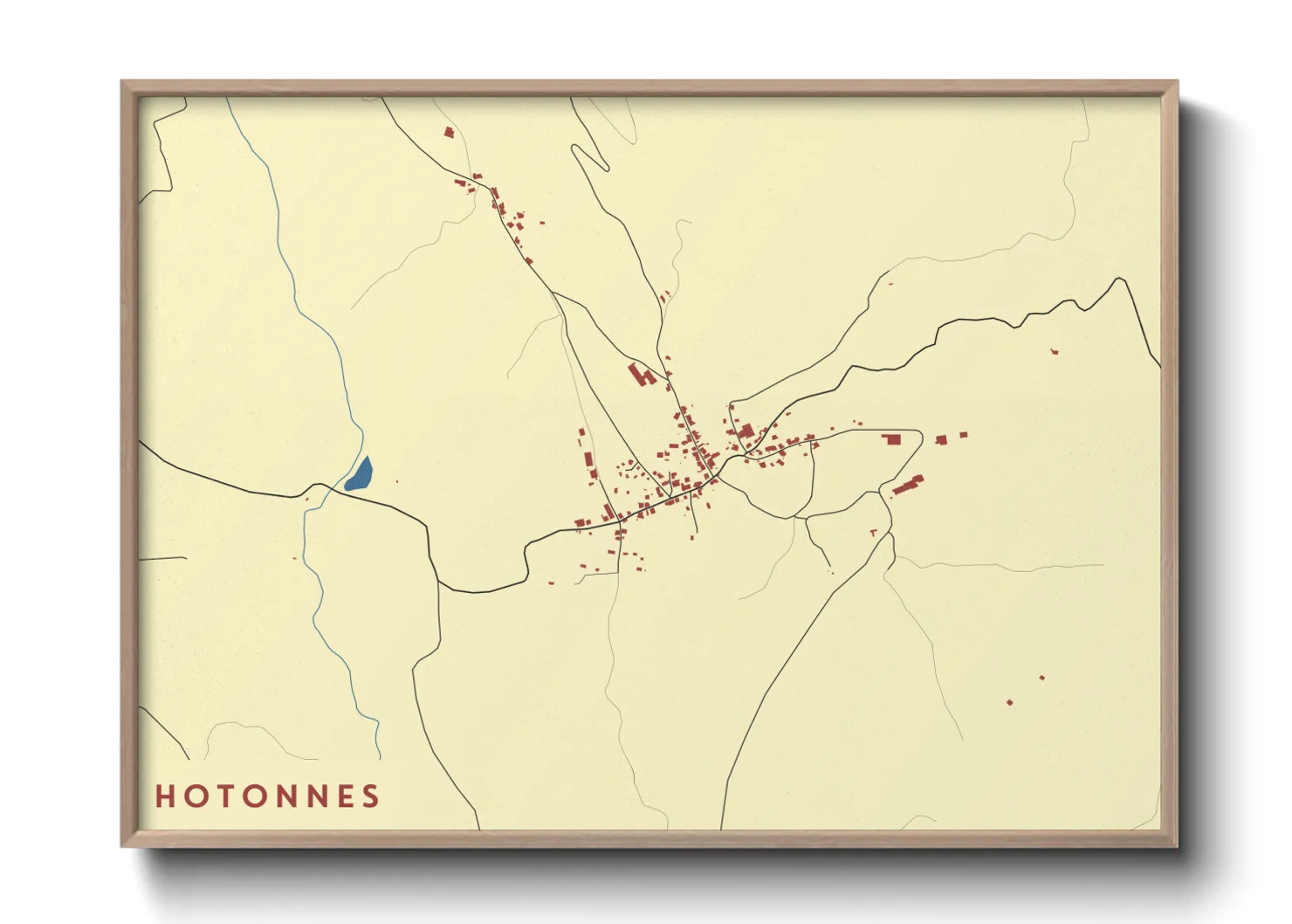 Une affiche de carte sur Hotonnes