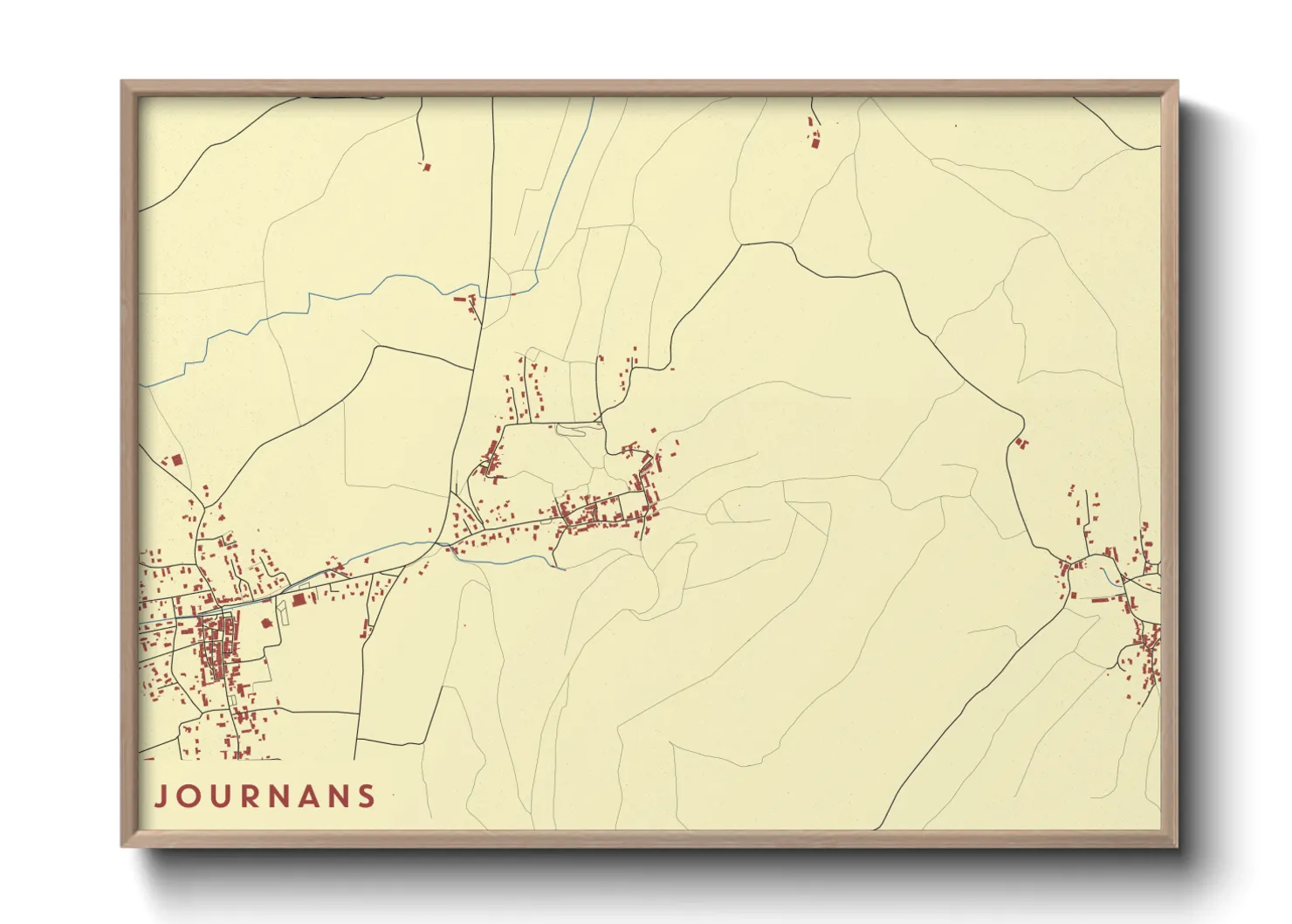 Une affiche de carte sur Journans