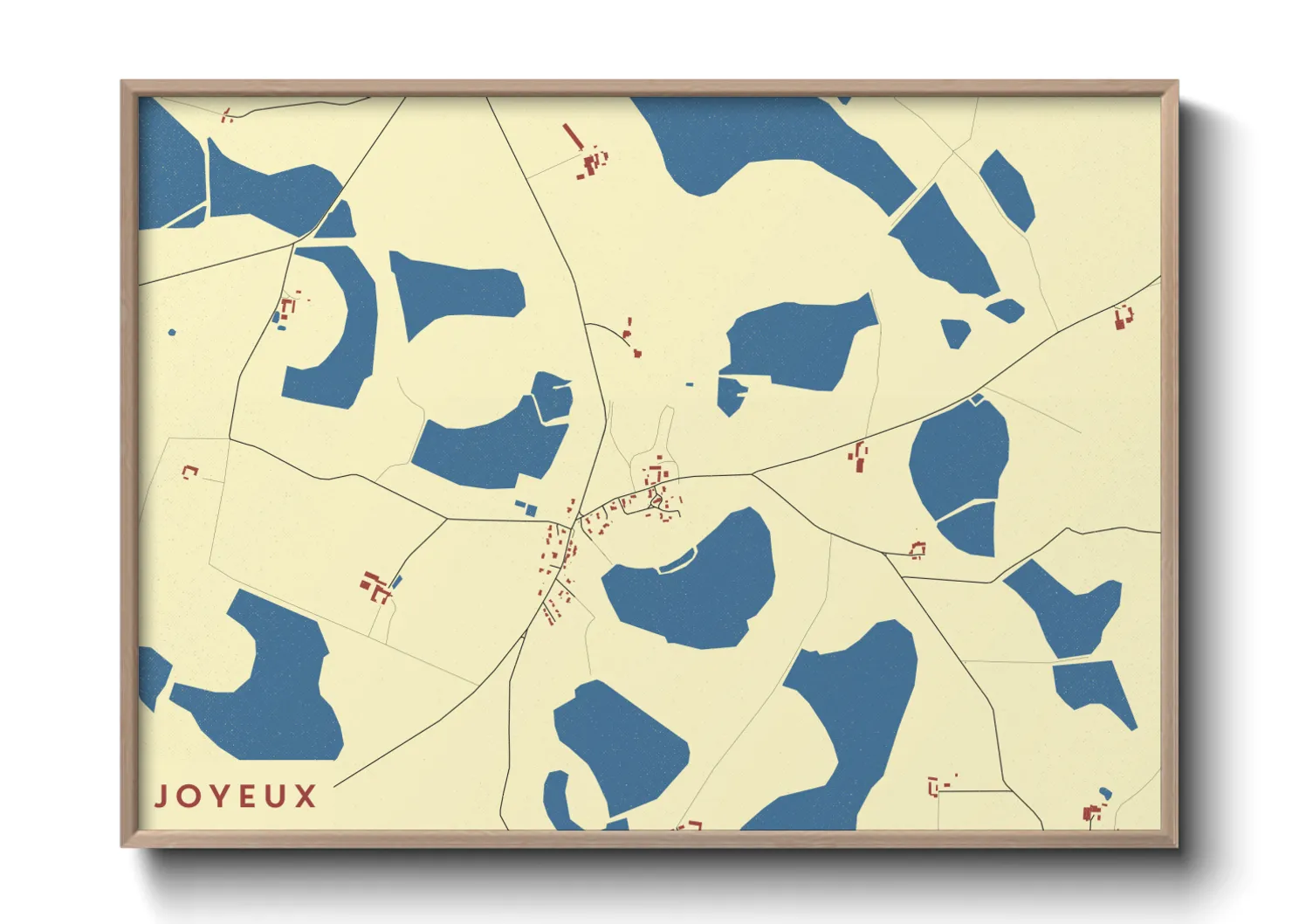 Une affiche de carte sur Joyeux