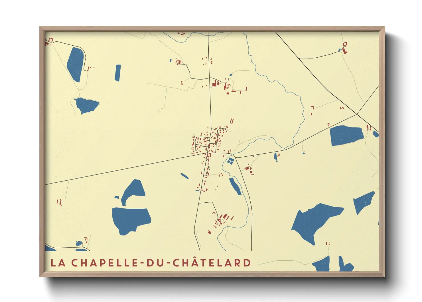 Une affiche de carte sur La Chapelle-du-Châtelard