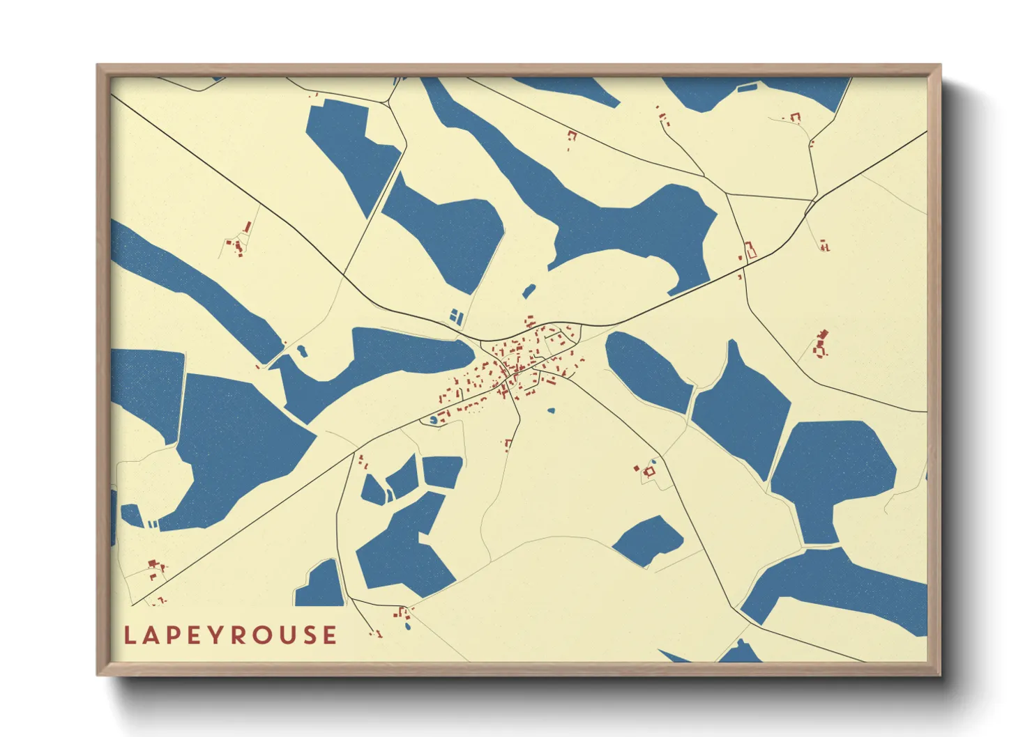 Une affiche de carte sur Lapeyrouse