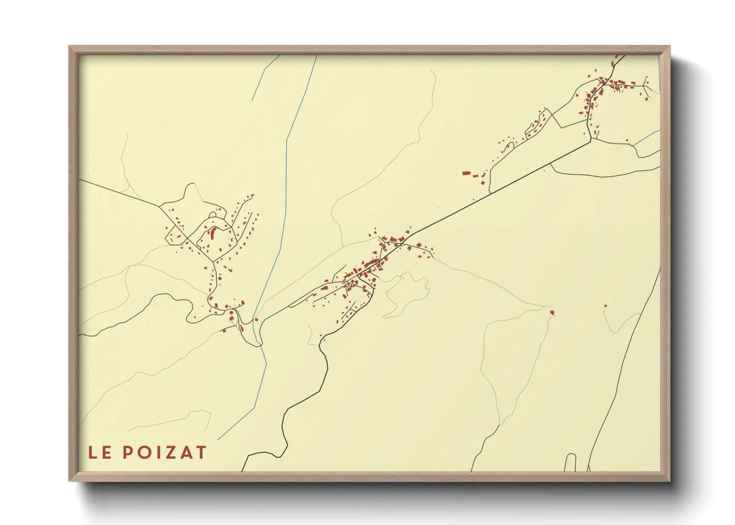 Une affiche de carte sur Le Poizat