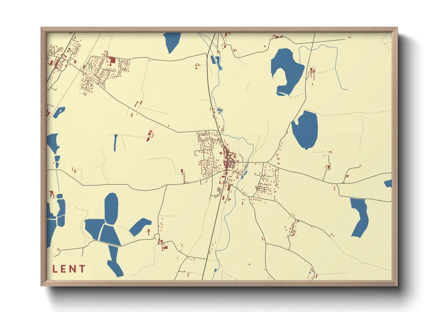 Une affiche de carte sur Lent