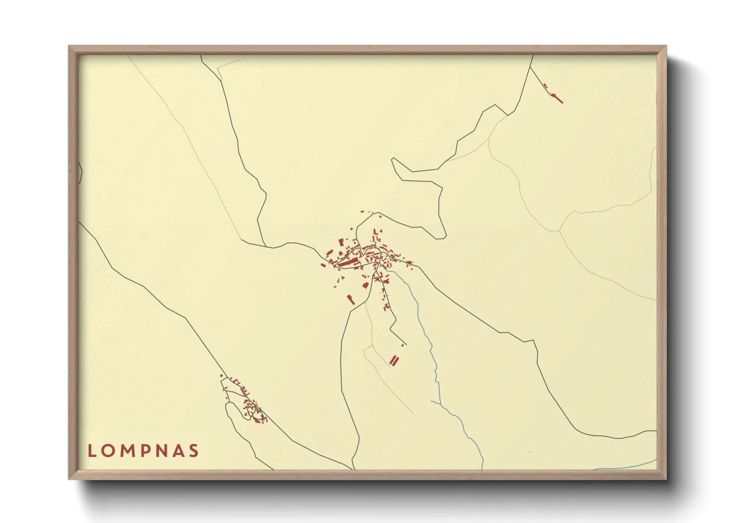 Une affiche de carte sur Lompnas