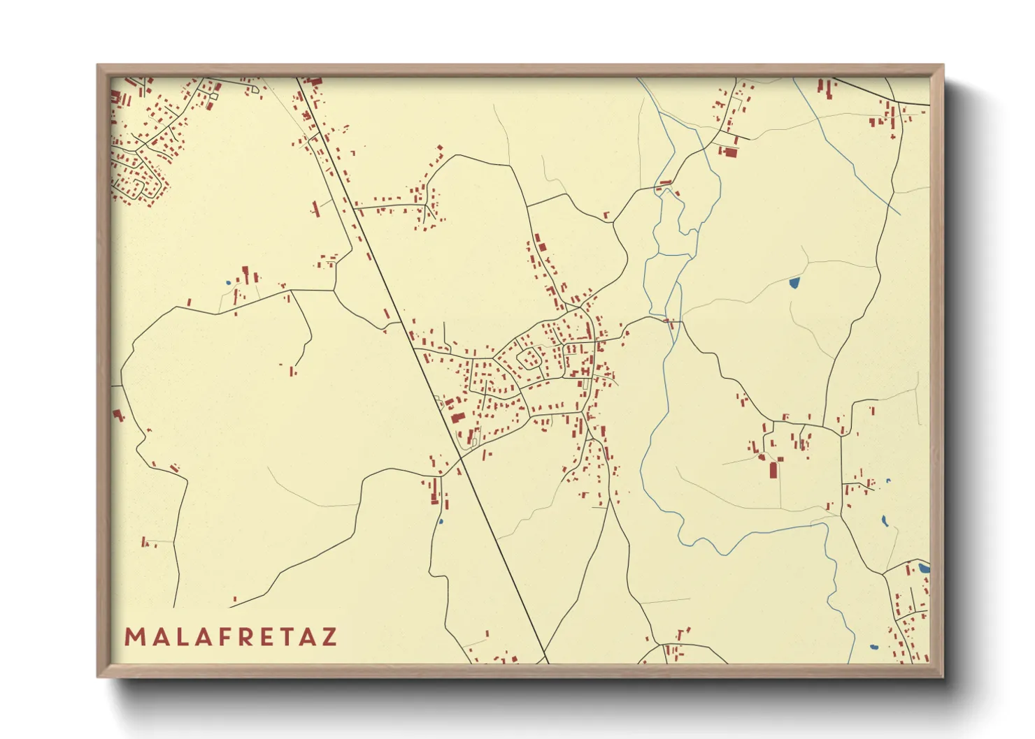 Une affiche de carte sur Malafretaz