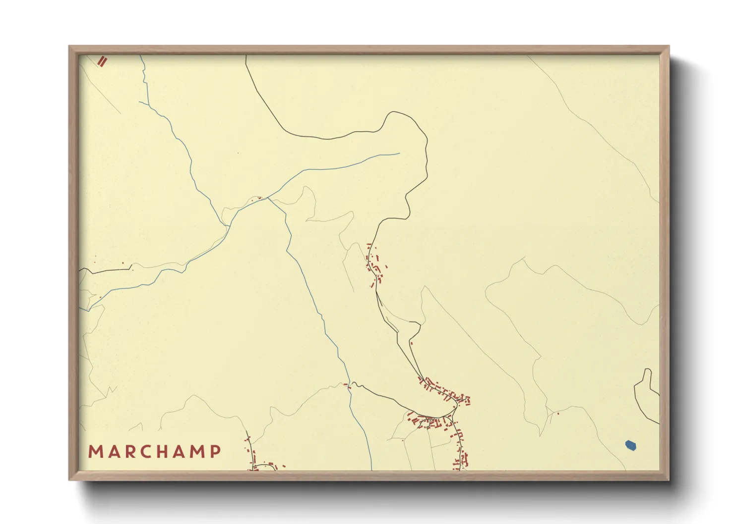 Une affiche de carte sur Marchamp