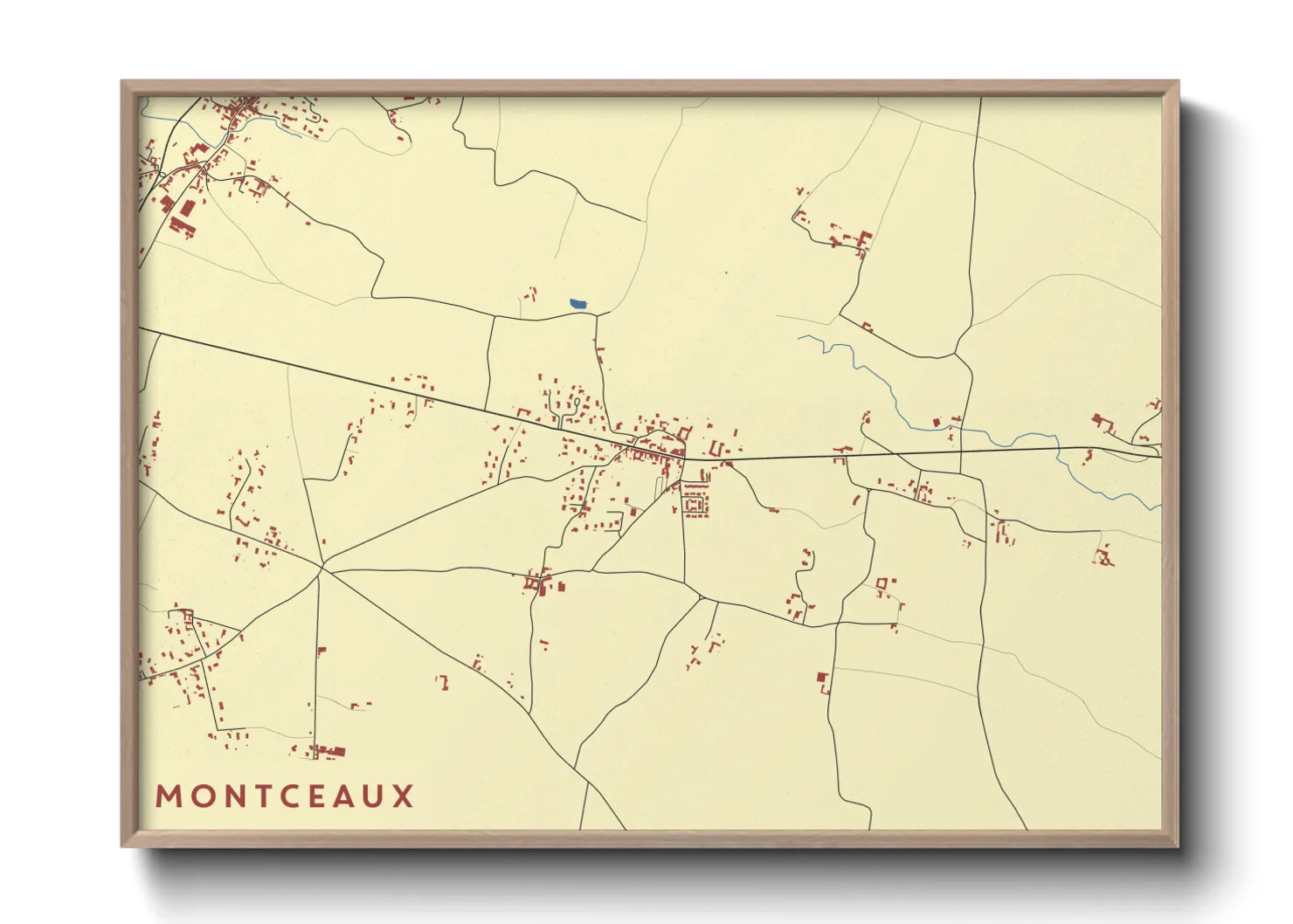 Une affiche de carte sur Montceaux