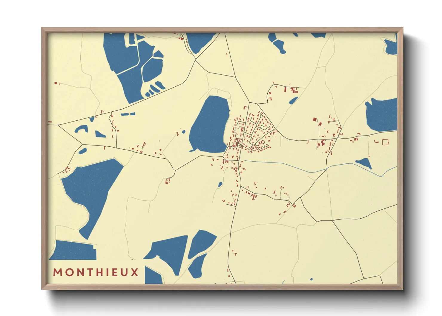 Une affiche de carte sur Monthieux