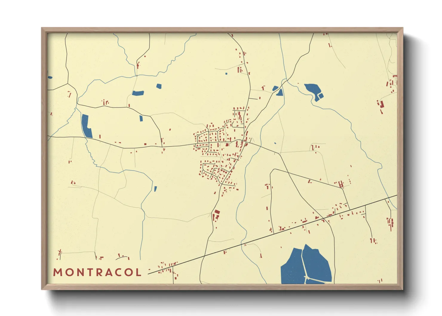 Une affiche de carte sur Montracol