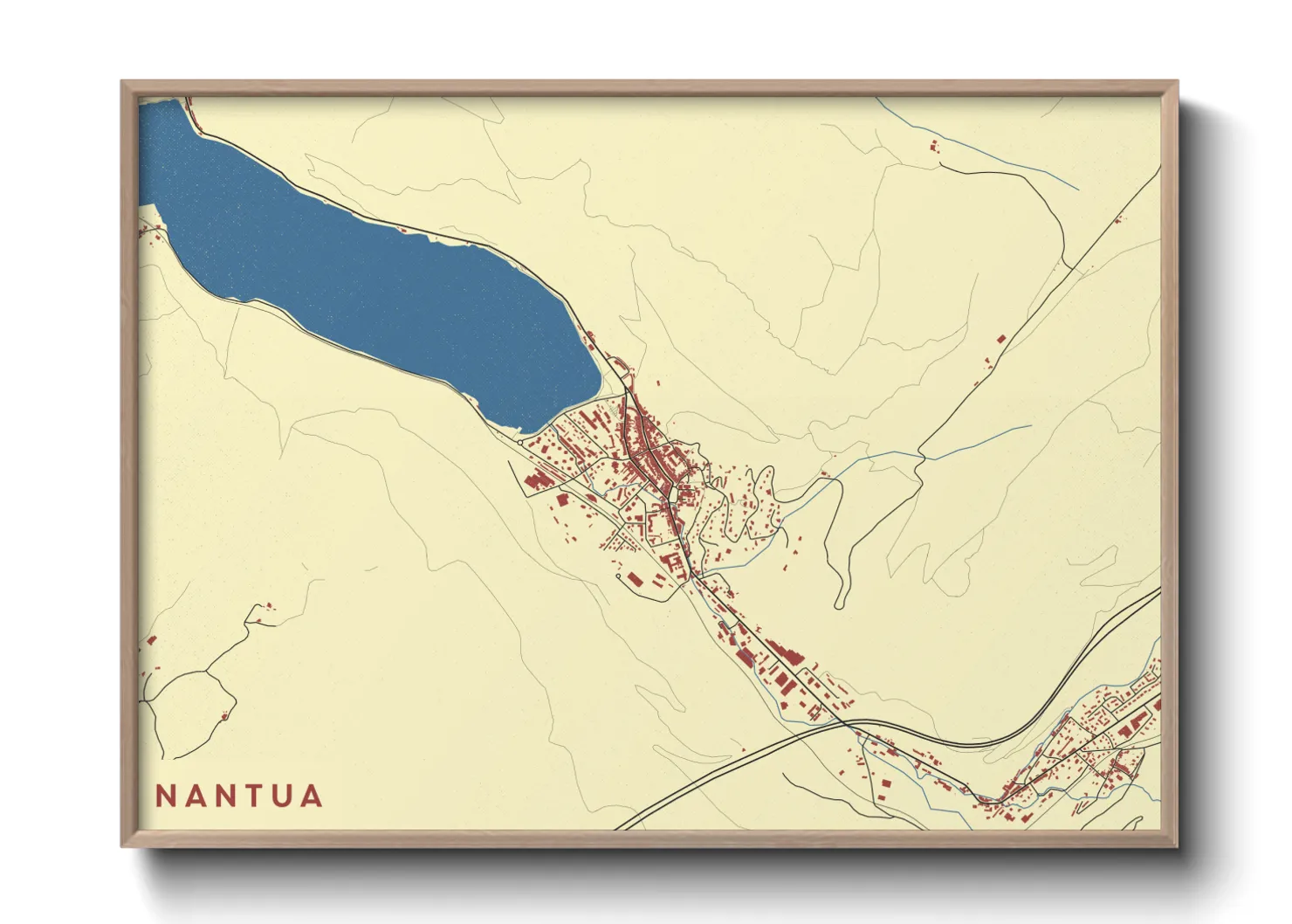 Une affiche de carte sur Nantua