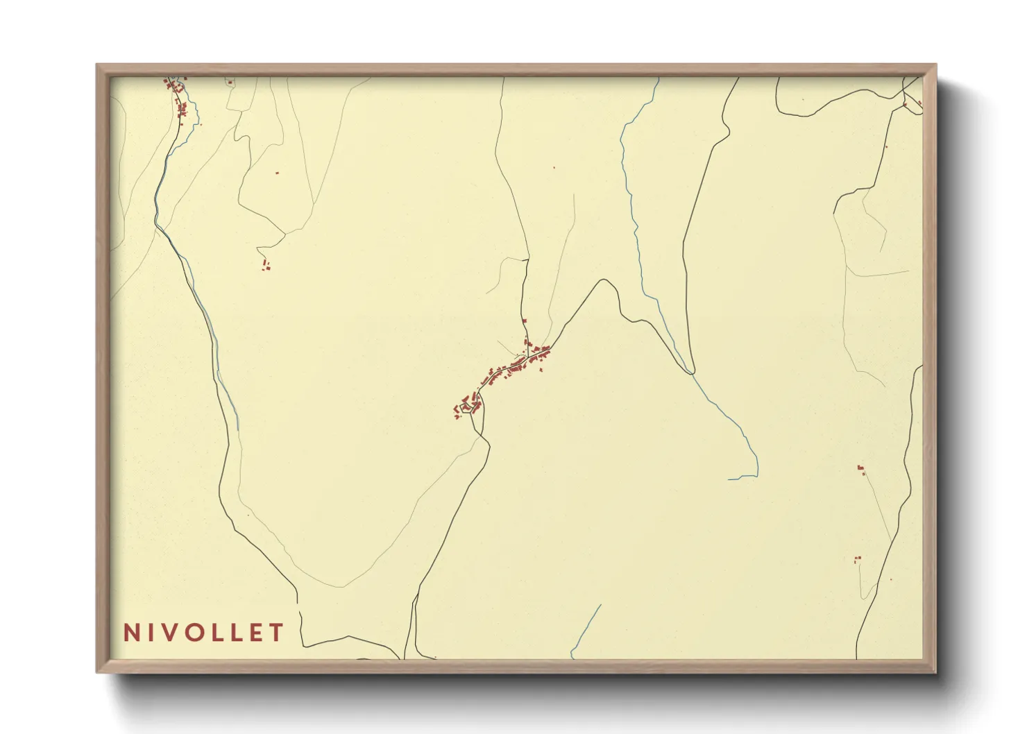Une affiche de carte sur Nivollet