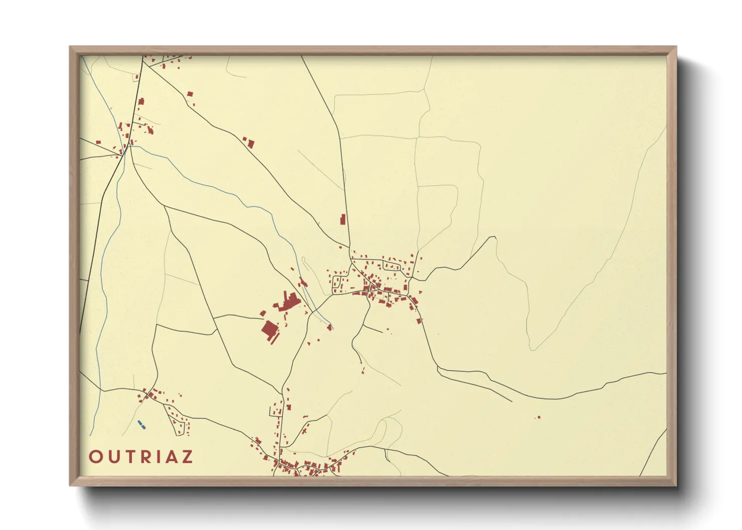 Une affiche de carte sur Outriaz