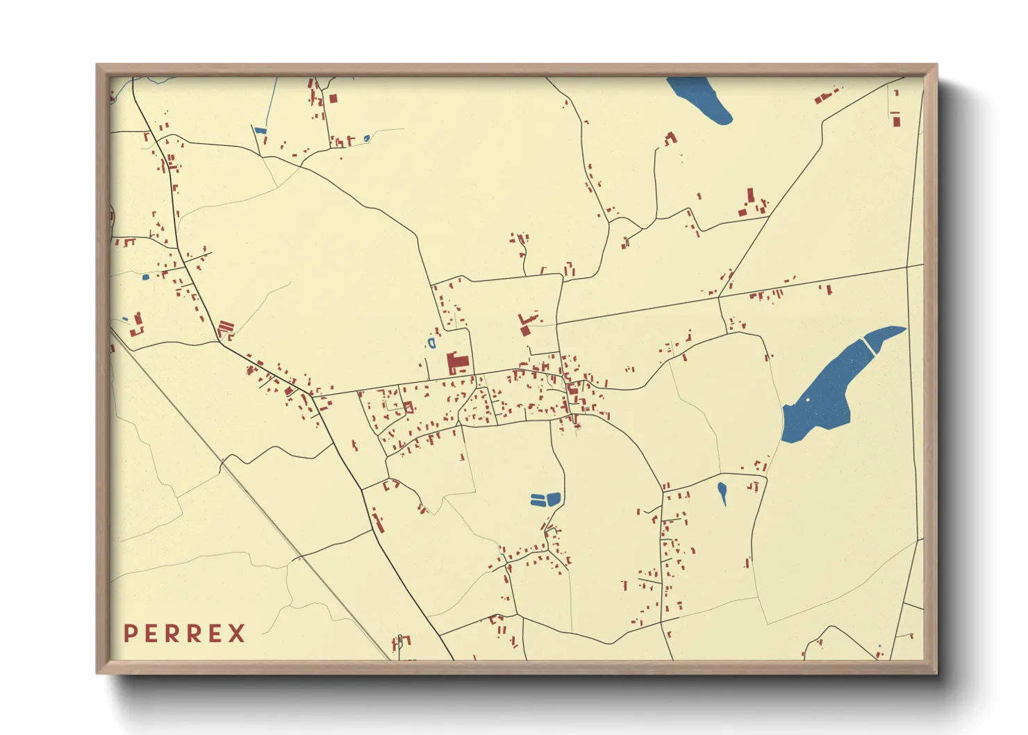 Une affiche de carte sur Perrex