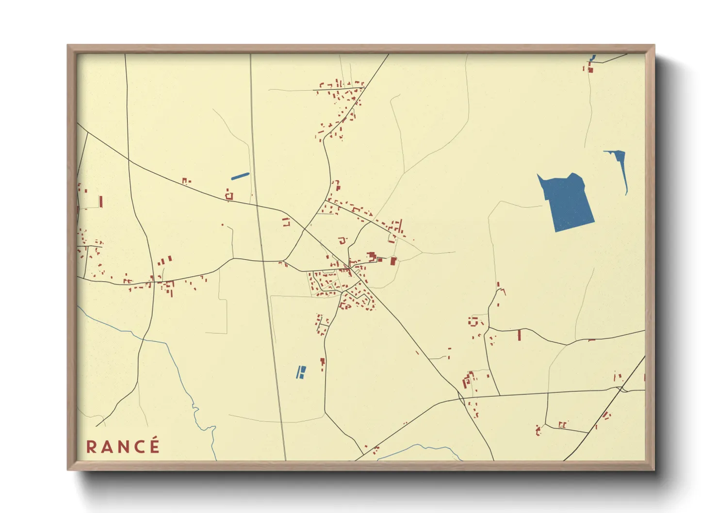 Une affiche de carte sur Rancé