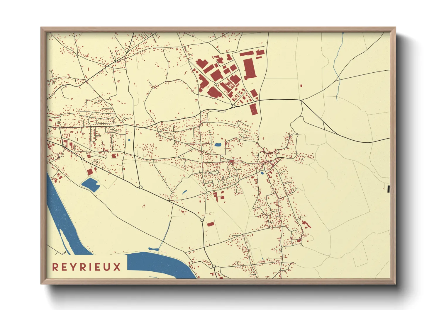 Une affiche de carte sur Reyrieux