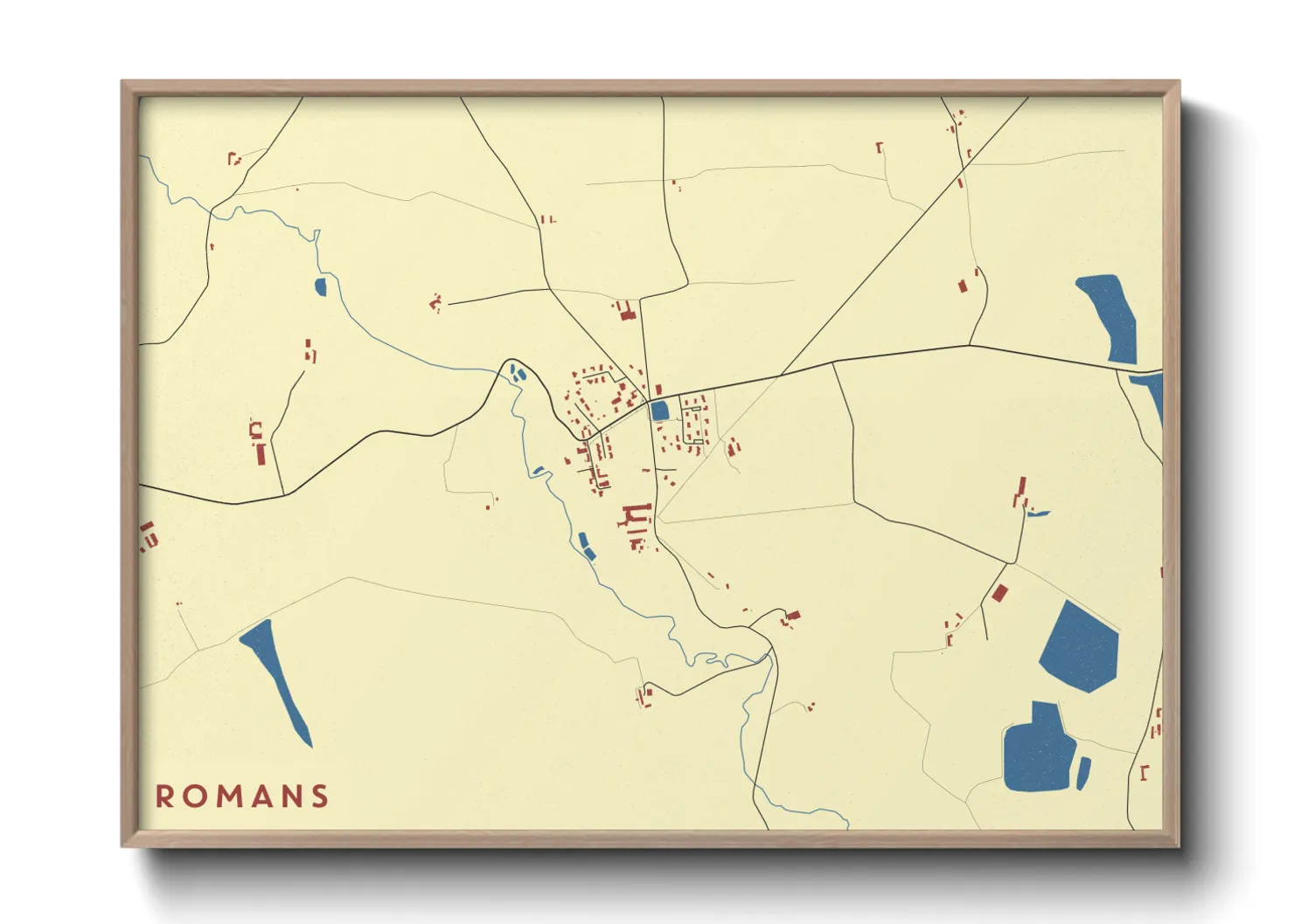 Une affiche de carte sur Romans