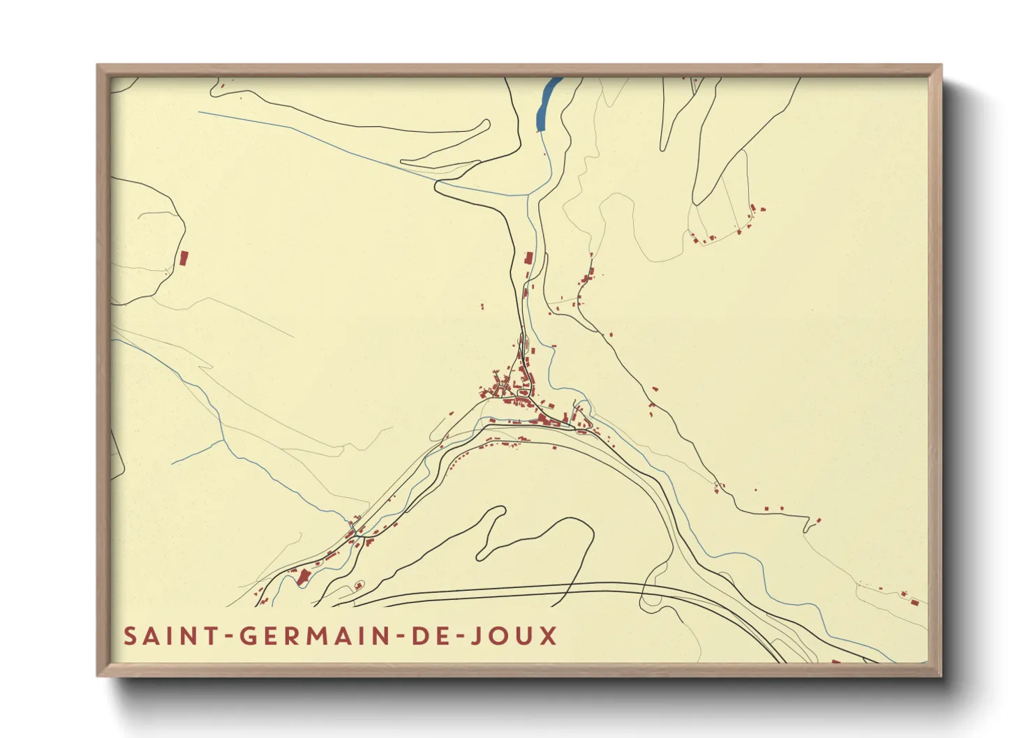 Une affiche de carte sur Saint-Germain-de-Joux