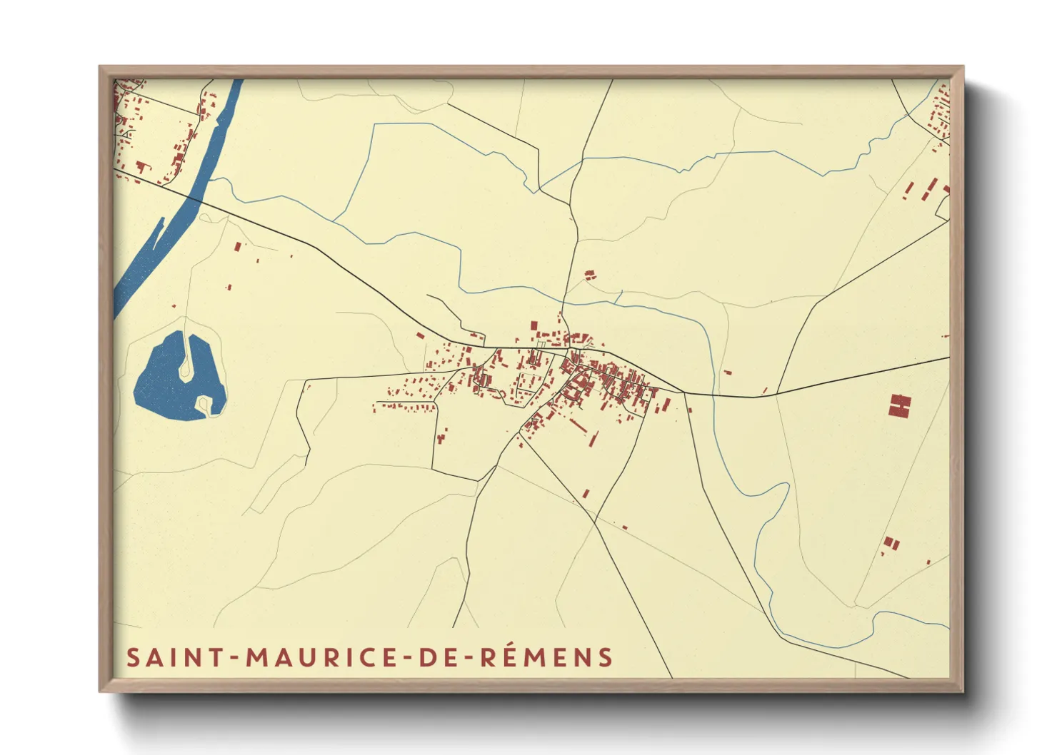 Une affiche de carte sur Saint-Maurice-de-Rémens