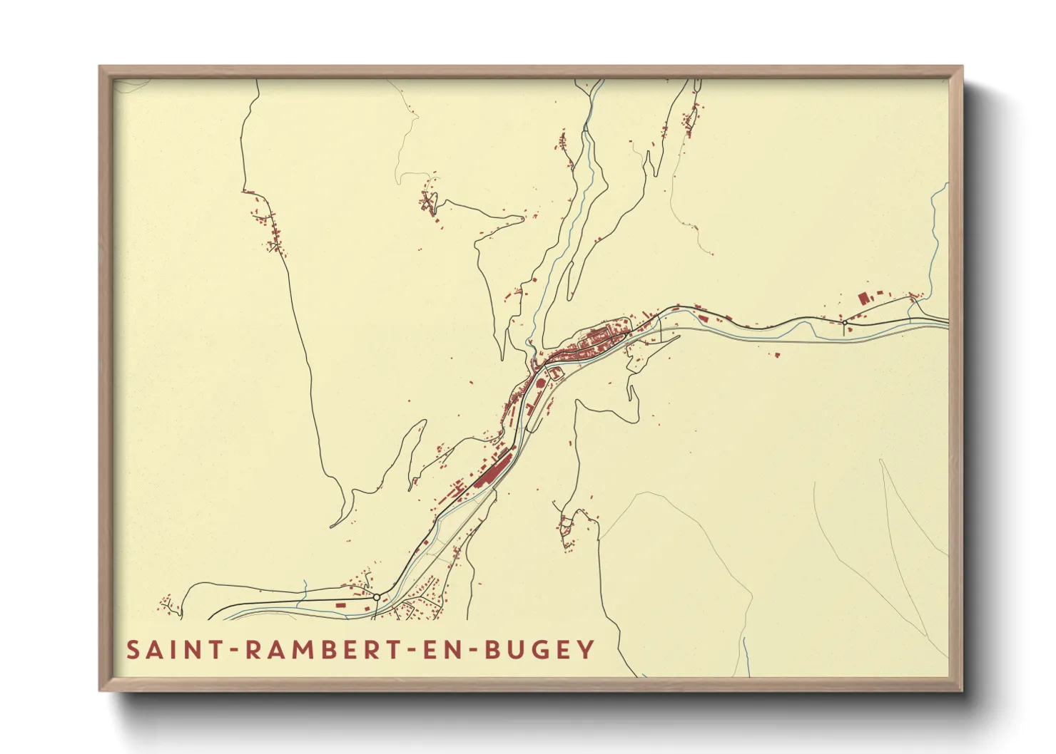 Une affiche de carte sur Saint-Rambert-en-Bugey