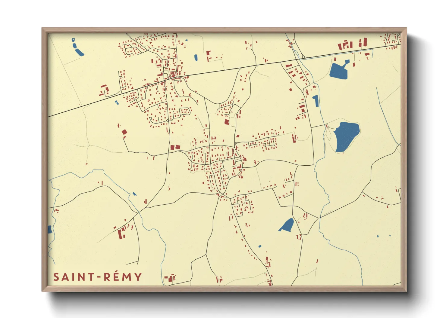 Une affiche de carte sur Saint-Rémy